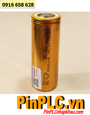 Vapcell INR26800, Pin sạc 3.7v Lithium Li-ion Vapcell INR26800 (26800-6200mAh-3.7v, Dòng xả 25A) chính hãng